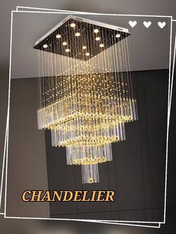 CT195A168 SOTMIA โคมระย้า โคมไฟระย้าโถงบรรได Chandelier แชนเดอเรียยาว