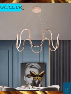 CT220A268 SOTMIA โคมไฟระย้า โคมไฟโมเดิร์นสีทอง Chandelier Lighting โถงบรรได