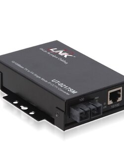 UT-0217-SM30 10/100 HARDENED CONVERTER, SC (SM) w/AC Adapter 30 km