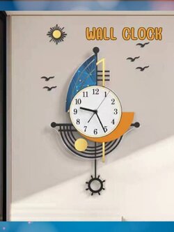CT208C039 INTERY นาฬิกาติดผนัง นาฬิกามงคล เรือใบ WALL CLOCK WALL DECOR