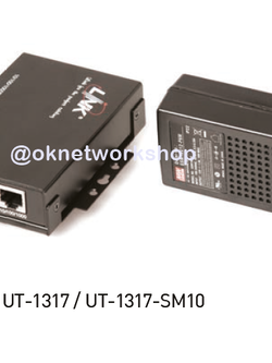 UT-1317-SM10 Link RJ45-LC(SM.) 10/100/1000 Mbps Media Converter HARDENED w/Adapter 10 Km.