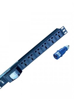 Link CH-10406 Power Distribution Unit 6 Universal Outlet (Circuit Breaker 16A + Power Plug 16A)