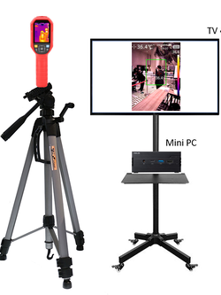 WAC 260K Thermal Imager เครื่องวัดอุณหภูมิร่างกาย ระยะไกล แบบเดินผ่าน ขนาดพกพา เหมาะสำหรับงานคัดกรอง COVID-19, SARS ฯลฯ รับประกันศูนย์ไทย 1 ปี (ในชุดประกอบด้วย กล้องวัดไข้ 250K + ขาตั้งกล้อง + Mini Pc 1 เครื่อง + ทีวี 40 นิ้ว + ขาตั้งทีวี) สินค้าพร้อมใช้!
