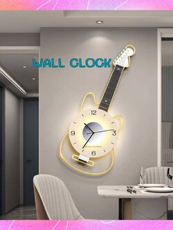 CT208C042 INTERY นาฬิกาติดผนัง นาฬิกามงคล กีตาร์ Guitar WALL CLOCK WALL DECOR