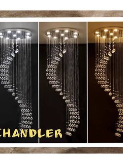 CT195A170 SOTMIA โคมระย้า โคมไฟระย้าโถงบรรได Chandelier แชนเดอเรียยาว