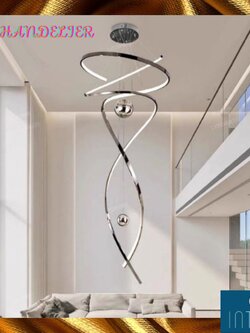 CT220A266 SOTMIA โคมไฟระย้า โคมไฟโมเดิร์นสีทอง Chandelier Lighting โถงบรรได