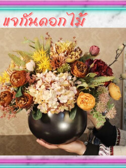 CT179E028 DECHOME ดอกไม้ประดิษฐ์ แจกันดอกไม้ประดิษฐ์ แจกัน แจกันแต่งโต๊ะทำงาน แจกันดอกไม้โต๊ะรับแขก