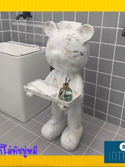 CT219D117 TSUKAERU ที่ใส่ทิชชู่หมี ที่ใส่ทิชชู่ในห้องน้ำ หมี BEAR