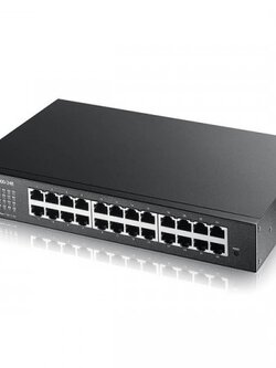 Zyxel GS1900-24E 24-port GbE Smart Managed Desktop Switch + Free 19" Rack-Mount 24 Ports 10/100/1000BASE-T
