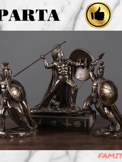 FAMITOSS ของแต่งบ้าน SPARTACUS SPARTAN MODEL นักขี่ม้า ขี่ม้า ของแต่งห้อง ของแต่งร้าน ของขวัญ