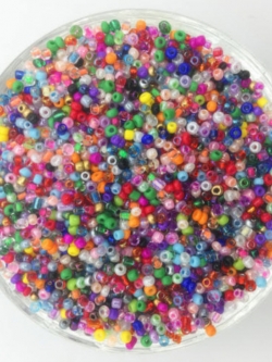 ลูกปัด (bead) 2 ม.ม. คละสี / 1,000 เม็ด