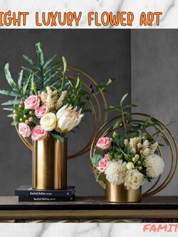 CT031E025 DECHOME Light Luxury Flower Art แจกันดอกไม้โมเดิร์น แจกันดอกไม้แต่งบ้าน แจกันบนโต๊ะอาหาร แจกันดอกไม้ แจกันดอกไม้บนโต๊ะ