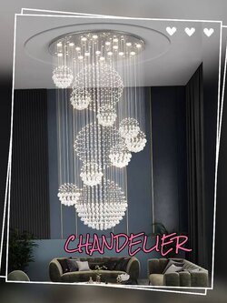 CT195A172 SOTMIA โคมระย้าใหญ่ โคมไฟระย้าโถงบรรได Chandelier แชนเดอเรียยาว