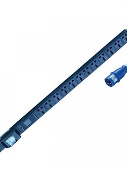 Link CH-10812 Power Distribution Unit 12 Universal Outlet (Circuit Breaker 16A + Volt/Amp + Power Plug 16A)