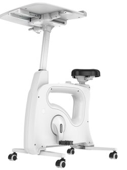 FlexiSpot by Essen All-in-One Desk Bike (Deskcise Pro) (V9) - White