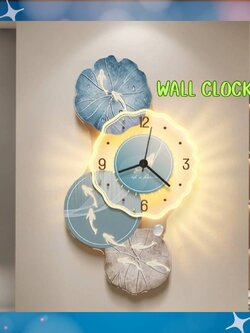CT208C043 INTERY นาฬิกาติดผนัง นาฬิกามงคล ปลา Fish WALL CLOCK WALL DECOR