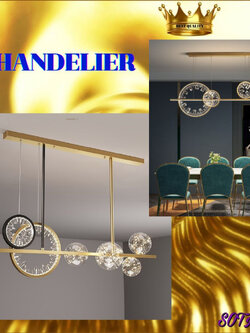 CT158A079 SOTMIA โคมไฟโมเดิร์น แชนเดอเรียโคมแบบยาว โคมไฟ โคมไฟเพดาน