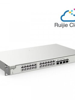 Reyee RG-NBS3200-24GT4XS 24-Port L2 Cloud Managed 10G Switch, 24 Gigabit RJ45 Ports, 4 x 10G SFP+ Slots, Rack-Mountable Steel Case