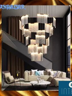CT206A243 SOTMIA chandelier โคมไฟระย้าโมเดิร์น โคมไฟโถงบรรได Nordic Light