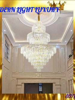 CT162A090 SOTMIA แชนเดอเรีย โคมไฟหรู โคมไฟใหญ่ Modern Luxury โคมไฟโถงสูง โคมไฟโถงบรรได