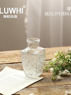 ขวดปากแคบ ขวดแก้ว แจกันใส แจกันทรงขวด แจกันขวดแก้ว ST504E821