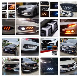 ชุดแผงไฟเดไลท์ตัดหมอก LED Civic FC 2016-2020