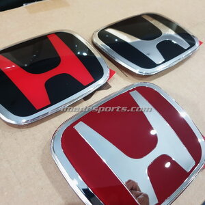 Logo Honda Type R สปอร์ตหน้า หลัง และพวงมาลัย (แดง/ดำ/ดำแดง)