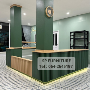 เคาน์เตอร์ร้านเบเกอรี่ เคาน์เตอร์แนววินเทจ เคาน์เตอร์หุ้มเสา