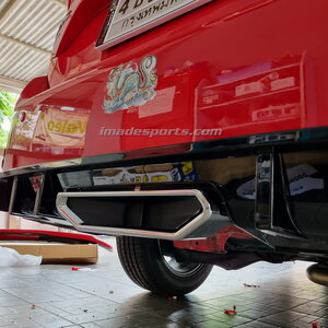 ลิ้นหลัง Diffuser พร้อมคิ้วท่อ Civic FC 2016-2019