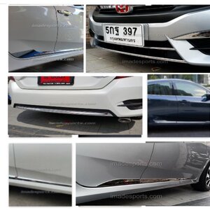 ชุดตกแต่งโครเมี่ยม ภายนอก Civic FC EP.3 (คิ้วประดับทรงยาวรอบคัน)