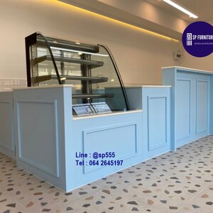 เคาเตอร์กาแฟ สีฟ้าพาสเทล (นนทบุรี)