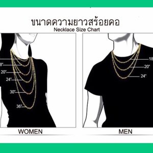 ความยาวสร้อยคอมาตรฐาน หญิง-ชาย