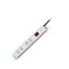 G7-00004 19" GERMANY AC Power Distribution 4 Universal Outlet w/Cable 1.8 M. & Surge Protection