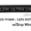 US-9106MD-1 สายแลน CAT6 ภายนอก มีสลิง สีดำ CAT 6 UTP, PE OUTDOOR w/Cross Filler, 23 AWG, w/Drop Wire (Double Jacket) 100 M.*/Reel in Bx