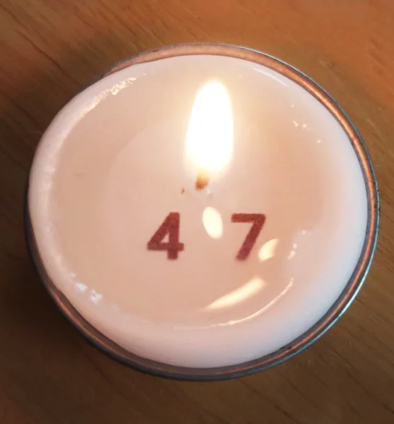 เทียนตัวเลข 2 เลข เดี่ยว